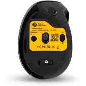BakkerElkhuizen MidWay mouse Right, rechts, Vertikale Ausführung, Optisch, RF Wireless + Bluetooth + USB Type-C, 2400 DPI, Grau, Schwarz