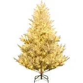 Costway Künstlicher Weihnachtsbaum 180cm mit Schnee, Tannenbaum Christbaum Weihnachten mit warmweißen LEDs, 13 Modi, Timer & einstellbarer Helligkeit