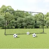 Prolenta Maison Exclusive - Fußball-Rebounder Schwarz 366x90x183 cm HDPE
