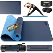 RE:SPORT Yogamatte Navyblau Fitnessmatte Gymnastikmatte Pilates Sportmatte Bodenmatte