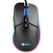 C-TECH Dawn schwarz / Optische Gaming-Maus / Hintergrundbeleuchtung / 6400DPI / 7 Tasten / USB