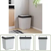 The Living Store Duo Mülleimer Weiß 2x25 L