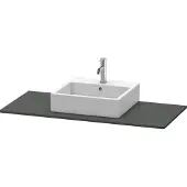 Duravit Konsole XSquare 120x55cm, Graphit matt, mit 1 Ausschnitt