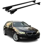 Menabo Dachgepäckträger, Querstange, für BMW 5er Serie F11 Touring, Baujahr 2009-2017, schwarz