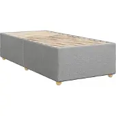 Syfax Bettgestell ohne Matratze Hellgrau 90x190 cm Stoff