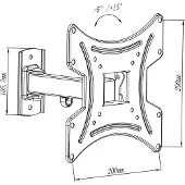 My Wall hl15 - 1L - Wandhalterung für Flachbildschirme, 23 - 42 Zoll (58 - 107 cm), bis zu 20 kg, Schwarz