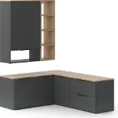 Vicco Wohnwand Wido Anthrazit 5 Teile, Model 49805