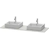 Duravit Konsole XSquare 160x55cm, bg m, m 2 Auss, Beck. beids.