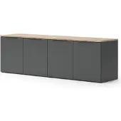 Vicco Wohnwand Wido Anthrazit 2 Teile, Model 49802