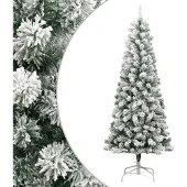 Syfax Künstlicher Weihnachtsbaum Klappbar Beschneit 210 cm