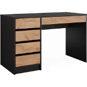 Vicco Schminktisch Sherry Anthrazit/Goldkraft Eiche 120 x 75 cm ohne Spiegel, Model 52021
