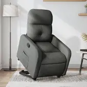 vidaXL CLORIS Relaxsessel mit Aufstehhilfe Dunkelgrau Stoff - Fernsehsesel LL0000255088
