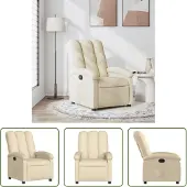 The Living Store Relaxsessel Creme Stoff
