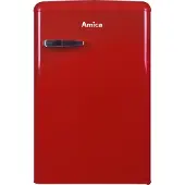 Amica KS 15610 R, Kühlschrank mit Gefrierfach im Retro Design, 85 cm Höhe, chili red,