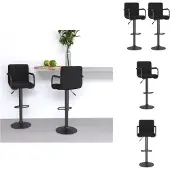vidaXL Barhocker 2 Stk. Schwarz Samt - Barhocker