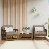 vidaXL Design Möbel Gartenstühle 2er Set Honigbraun Massivholz Kiefer - 2024 Neu
