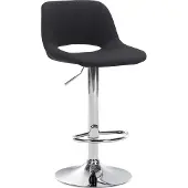 CLP Barhocker Camden Stoff chrom - schwarz