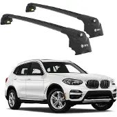TURTLE DACHTRÄGER AIR-2 , Schwarz BMW X3 G01 2018 - 2024 (SUV)