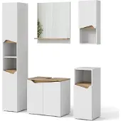 Vicco Badmöbel-Set Marelle Weiß 5 Teile, Model 41229