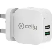 Celly TC2USBTURBOUK Ladegerät für mobile Geräte Weiss Innen