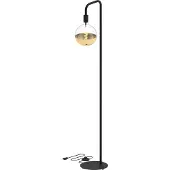 Calex Stehlampe U-Line, 155 cm hoch, E27-Fassung, ohne Leuchtmittel, Industrie-Stil, Schwarz