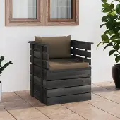 vidaXL Möbel Gartensessel mit Kissen Kiefernholz - Gartenstühle 3061727