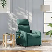 Prolenta Maison Exclusive - Massagesessel Dunkelgrün Stoff