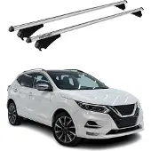 Menabo Dachgepäckträger für Nissan Qashqai Dualis, Modelljahre 2017-2025, Farbe: Grau