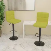 vidaXL Hochwertig Barhocker 2 Stk. Grün Stoff 334287