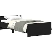 Syfax Bettgestell ohne Matratze Schwarz Eichen-Optik 90x200 cm