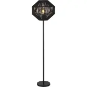 Searchlight Schwarze Tischlampe Wicker