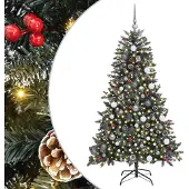 Syfax Künstlicher Weihnachtsbaum Grün 180 cm PVC, Plastik und Stahl