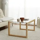 Dmora Dmor Couchtisch Gomeisa 85x55x40 cm Braun mit Zeitungsablage