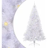 Syfax Künstlicher Weihnachtsbaum Weiß 240 cm PVC und Stahl