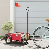 vidaXL Design Fahrradanhänger Rot Oxford-Gewebe und Eisen, Fahrradanhänger 2024 Neu