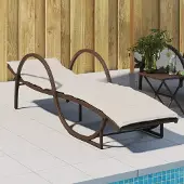 Prolenta Maison Exclusive - Sonnenliege mit Auflage Braun 60x199x42 cm Poly Rattan