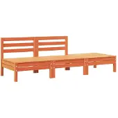 vidaXL Gartensofa 3-Sitzer Wachsbraun Massivholz Kiefer