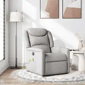 Prolenta Maison Exclusive - Massagesessel Wolkengrau Stoff