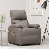 vidaXL Möbel Massagesessel Taupe Stoff - Massagesessel 342466
