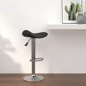 vidaXL "2026 Promotion" Barhocker Schwarz Verchromter Stahl und Kunstleder - Barhocker CC19066