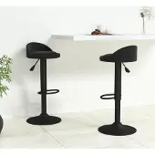 vidaXL Möbel Barhocker 2 Stk. Schwarz Samt - Barhocker 333598