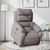 Prolenta Maison Exclusive - Relaxsessel mit Aufstehhilfe Taupe Stoff