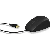Keysonic KSM-5030M-B, Wasserdichte Maus, Silikone, Wasserdicht IP68, Scrollen mit Touchsensor, USB 1,8 m, schwarz, Beidhändig, USB Typ-A, Schwarz