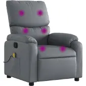Sonstiges Massagesessel dkd-home-decor Grau Kunstleder 75 x 99 x 99 cm