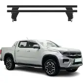 Menabo Dachträger Grundträger für VW Amarok mk2 2022-2025 Alu Schwarz 2tlg
