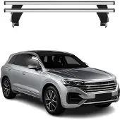 Menabo Dachträger Grundträger für VW Touareg III 2018-2025 Alu Grau 2tlg
