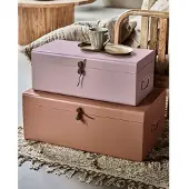 House Doctor Metall Aufbewahrung Beige/Rosa - , Beige, Metall