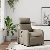 Prolenta Maison Exclusive - Massagesessel Cappuccino-Braun Kunstleder