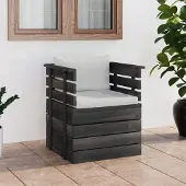 vidaXL Möbel Gartensessel mit Kissen Kiefernholz - Gartenstühle 3061721