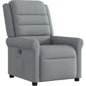 Syfax Relaxsessel Hellgrau Stoff mit manueller Liegefunktion 73x91,5x102,5 cm (B x T x H)